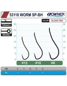 Owner 53118 Worm Sp-Bh Bloody Red İğne 2