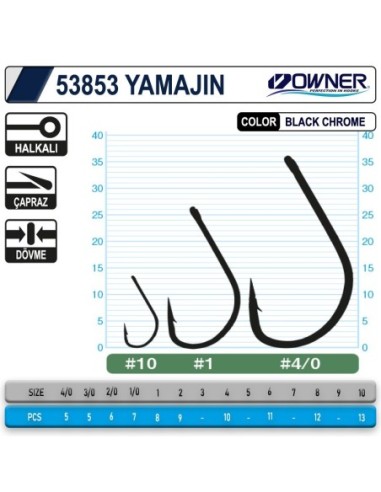 Owner 53853 Yamajin With Eye Black Chrome İğne