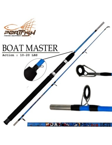 Portfish Boat Master Eco Tekne Kamışı 120 cm  10 -20 Lbs  - Mavi